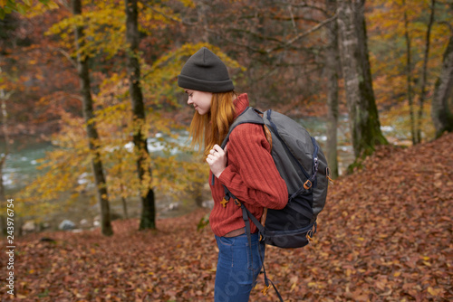 woman with backpack in the forest © SHOTPRIME STUDIO