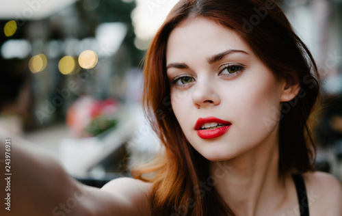 woman with make up beauty portrait
