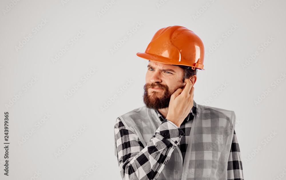 construction worker in helmet