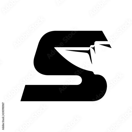 Blacksmith Vector logo. Anvil symbol. letter s