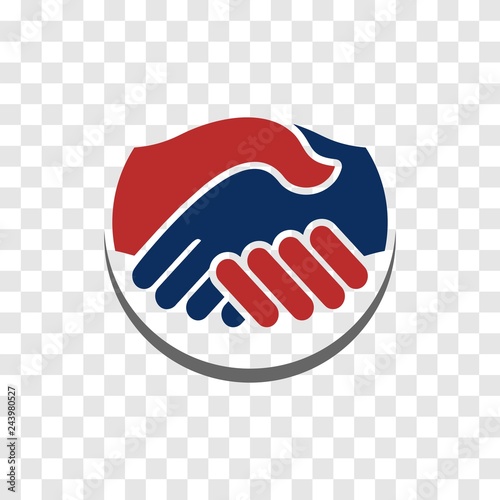 shakehand vector logo. agreement symbol.