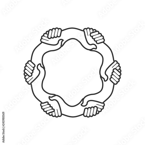 shakehand vector logo. agreement symbol.