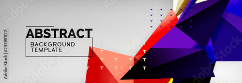 Triangles background techno template