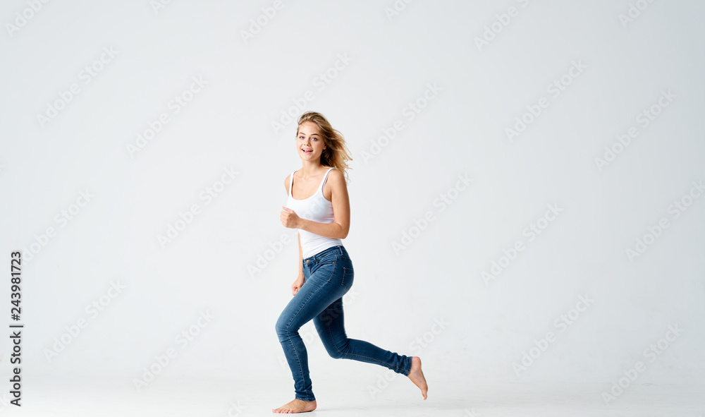 Fototapeta premium woman running sport