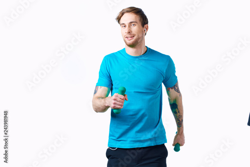 man with a bottle of water sport athletics fitness body