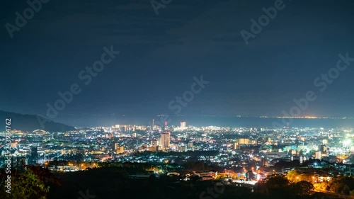 Wallpaper Mural Timelapse of Citylights on the Coast of Japan  Torontodigital.ca