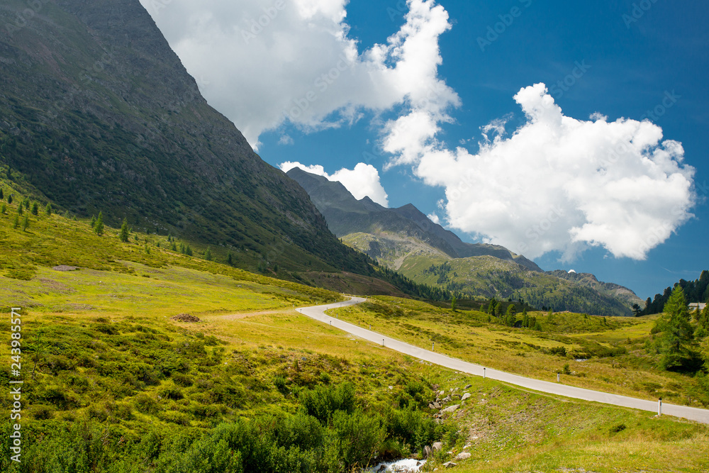 Alpine road landscape, Austria