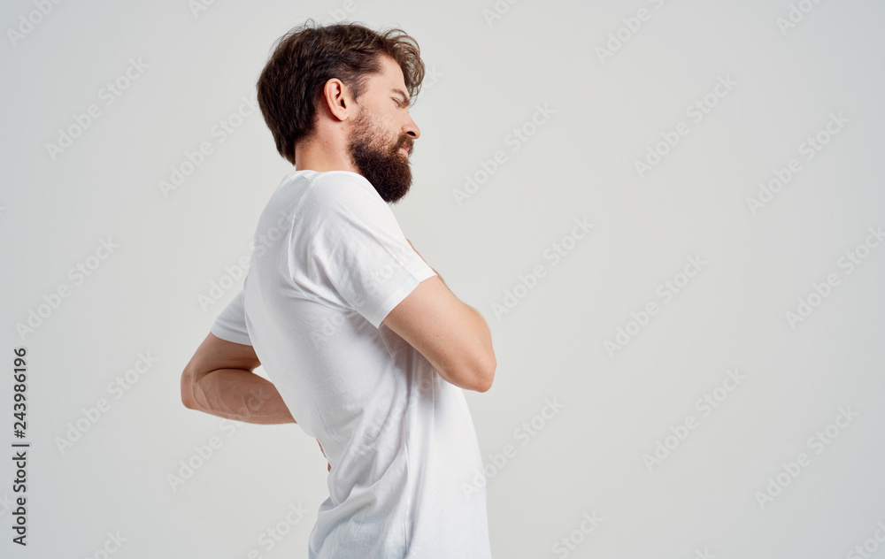 backache man with beard health backache man with beard health