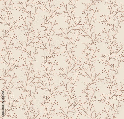 seamless pattern with hand drawn floral elements