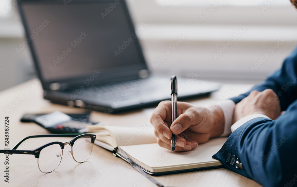 businessman working with documents in office