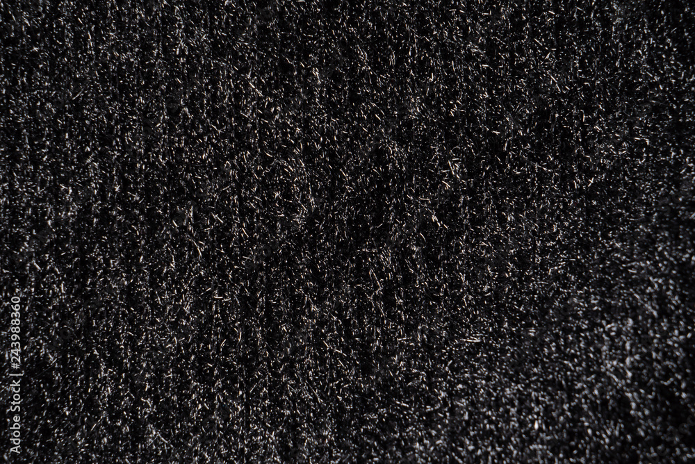 Fototapeta premium texture of black shiny fabric