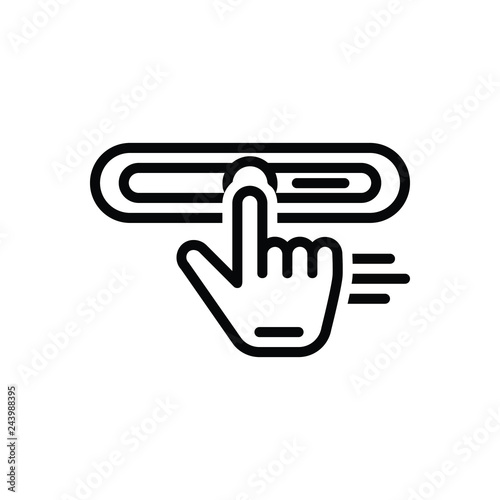 Black line icon for Drag 