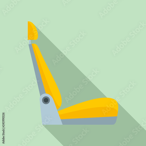 Car seat icon. Flat illustration of car seat vector icon for web design