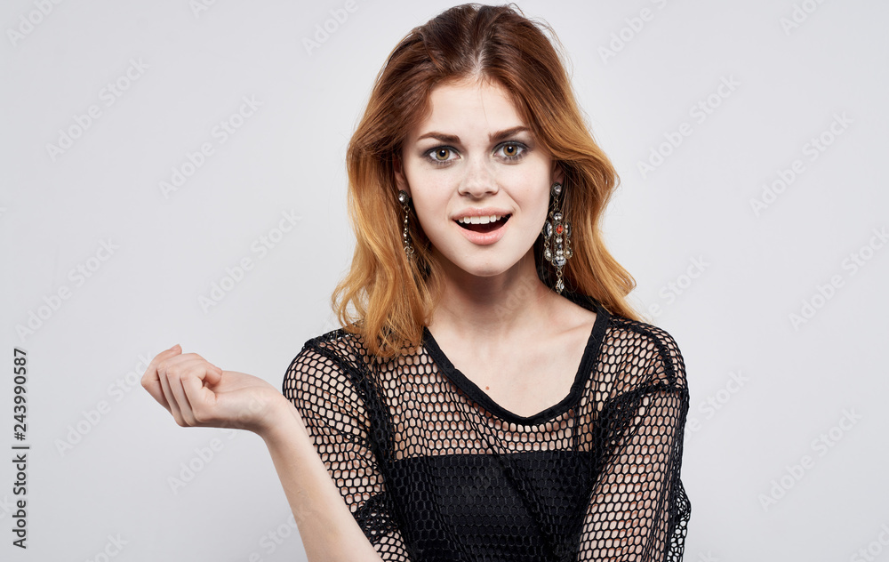 beautiful woman on a light background beautiful woman on a light background