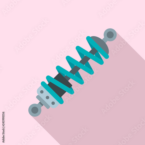 Car absorber icon. Flat illustration of car absorber vector icon for web design