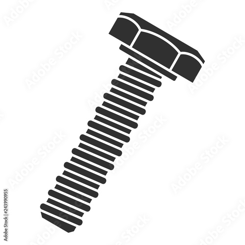 Metal bolt icon. Simple illustration of metal bolt vector icon for web design isolated on white background