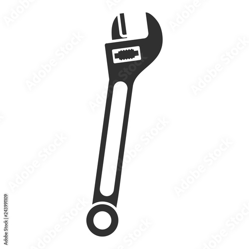 Car adjustable wrench icon. Simple illustration of car adjustable wrench vector icon for web design isolated on white background