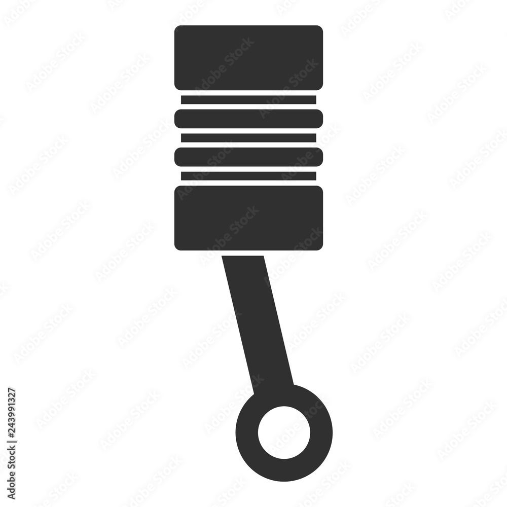 Car engine piston icon. Simple illustration of car engine piston vector icon for web design isolated on white background Car engine piston icon. Simple illustration of car engine piston vector icon for web design isolated on white background