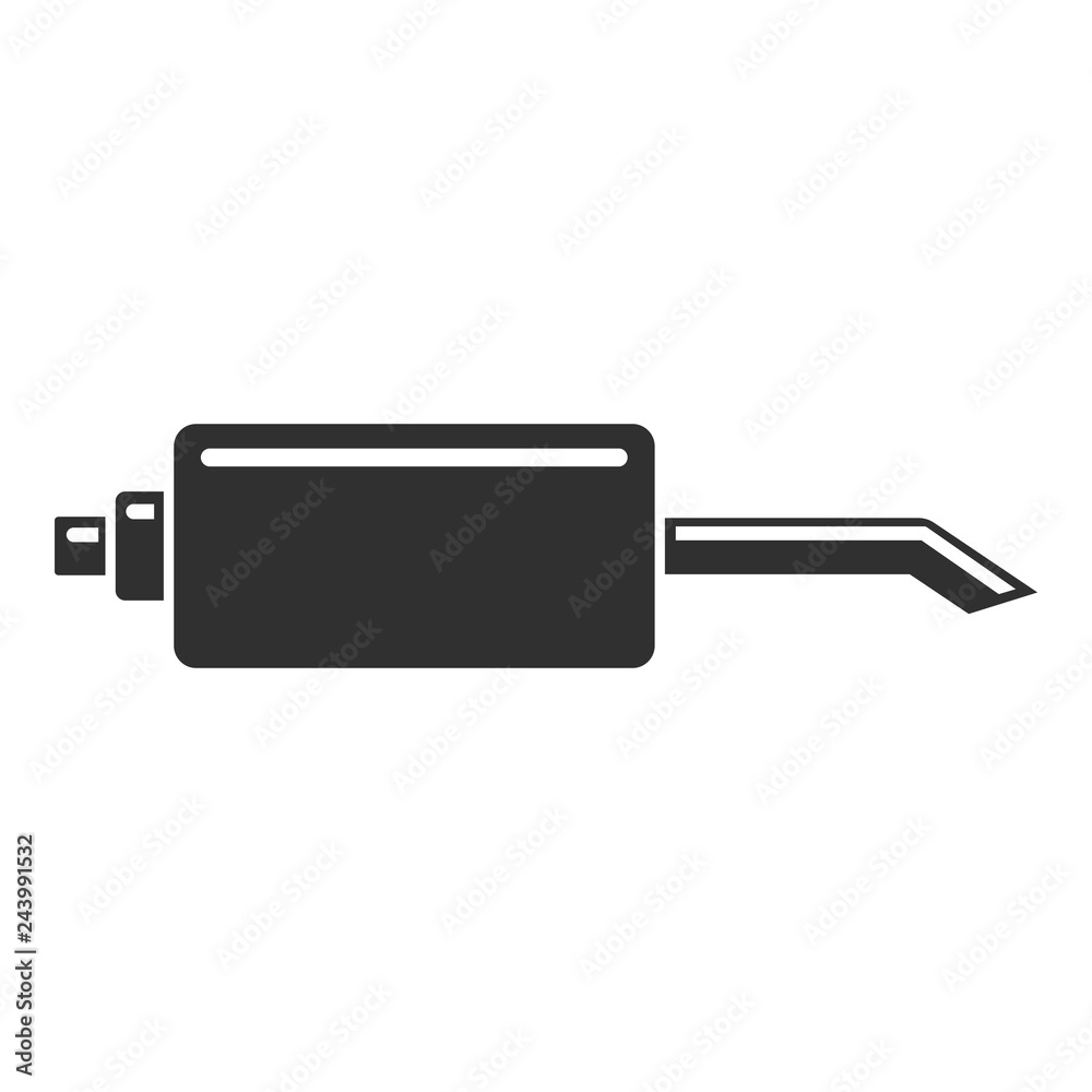 Car muffler icon. Simple illustration of car muffler vector icon for web design isolated on white background Car muffler icon. Simple illustration of car muffler vector icon for web design isolated on white background