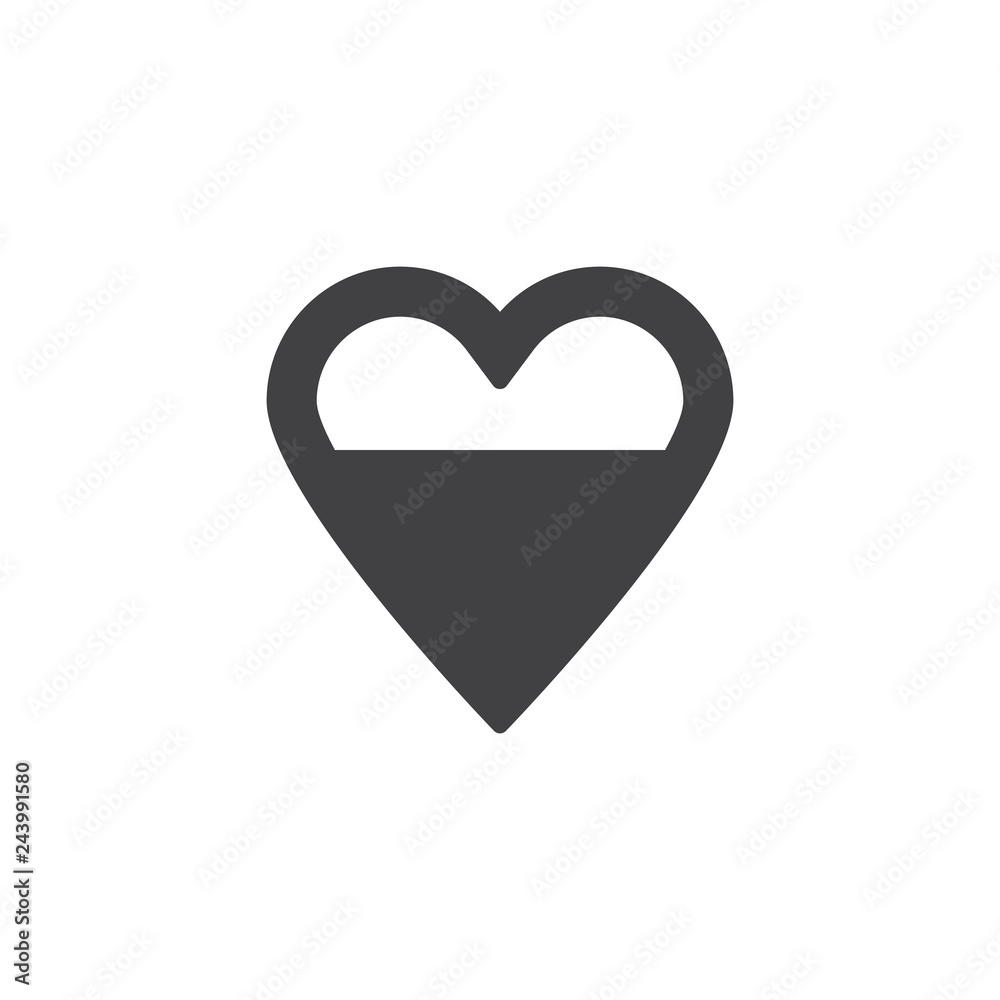 Heart love level vector icon. filled flat sign for mobile concept and web design. Love heart energy simple solid icon. Symbol, logo illustration. Pixel perfect vector graphics