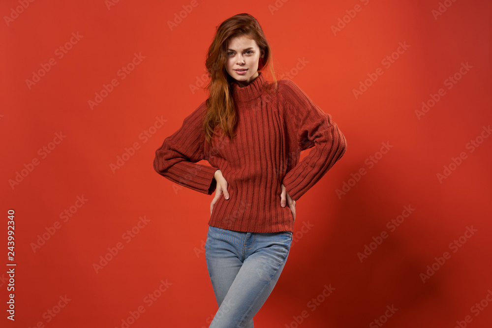 lifestyle woman in sweater