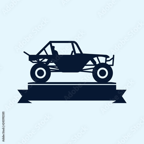 Buggy car vector logo. 