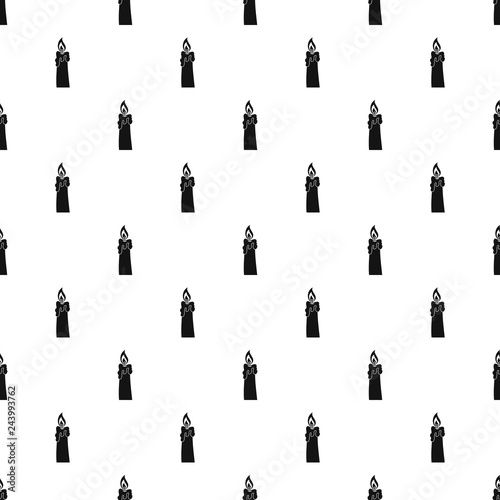 Burning candle pattern seamless vector repeat geometric for any web design