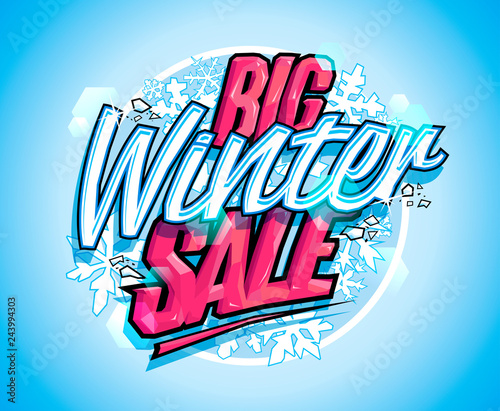 Big winter sale retro design