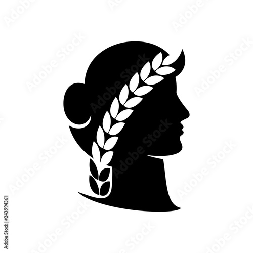 Demeter Goddess vector logo