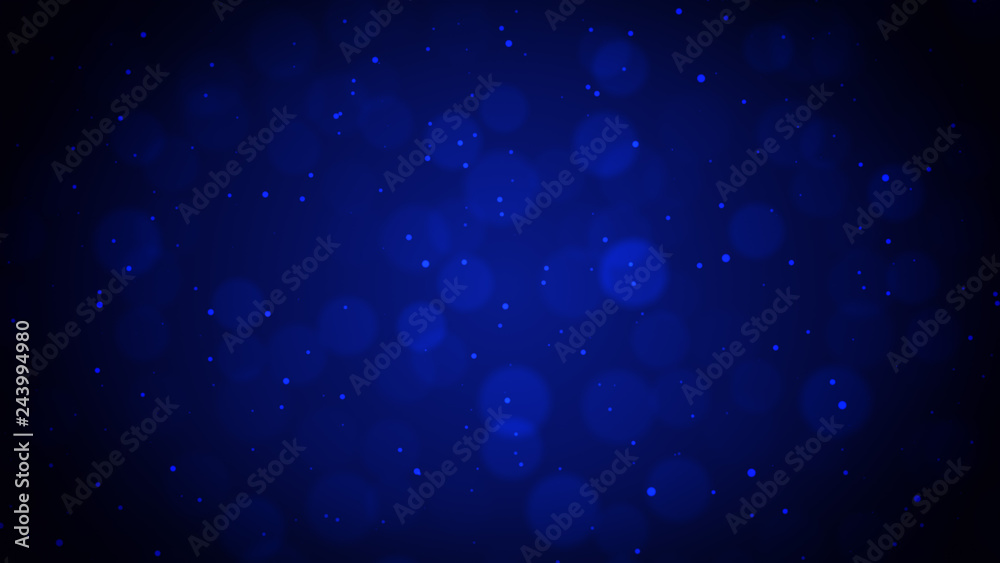 Blue Background Bokeh Circle Lens Soft Style Design