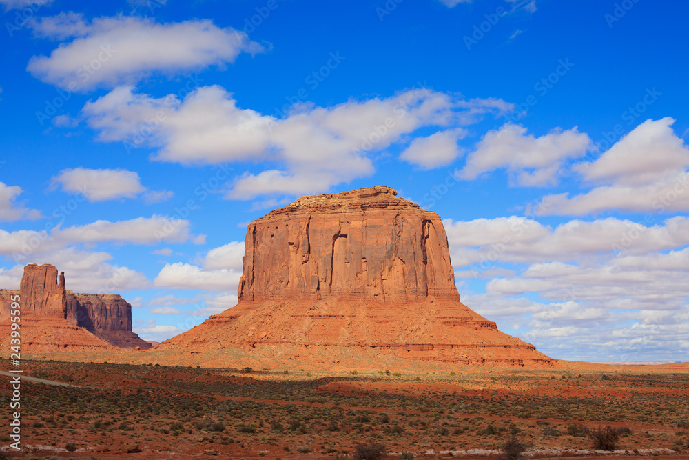 Panorama with famous Buttes of Monument Valley from Arizona, USA.