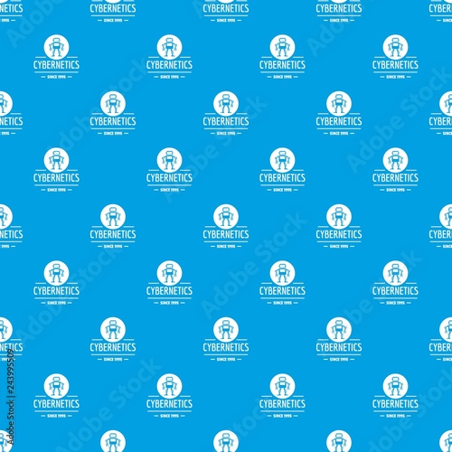 Robot toy pattern vector seamless blue repeat for any use