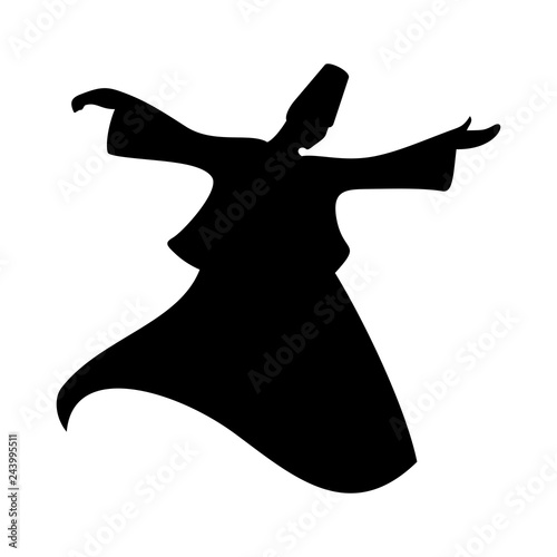 sufi dance vector logo