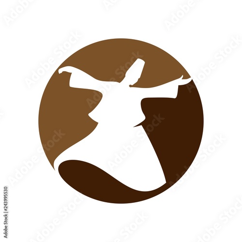 sufi dance vector logo