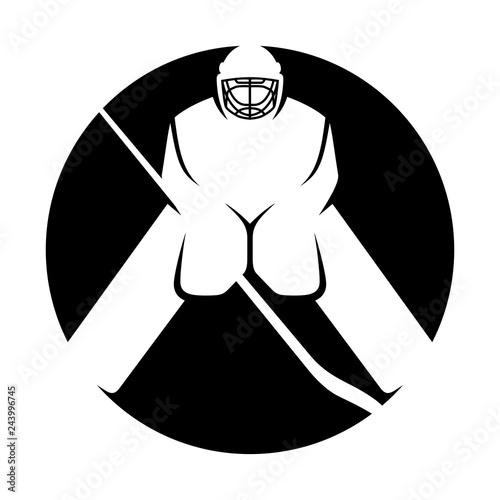 Hockey Player Vector logo.