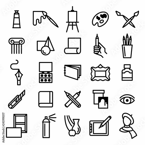 Art icon vector set.