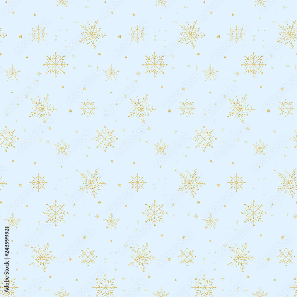 Blue Gold Snowflake Pattern Blue Gold Snowflake Pattern