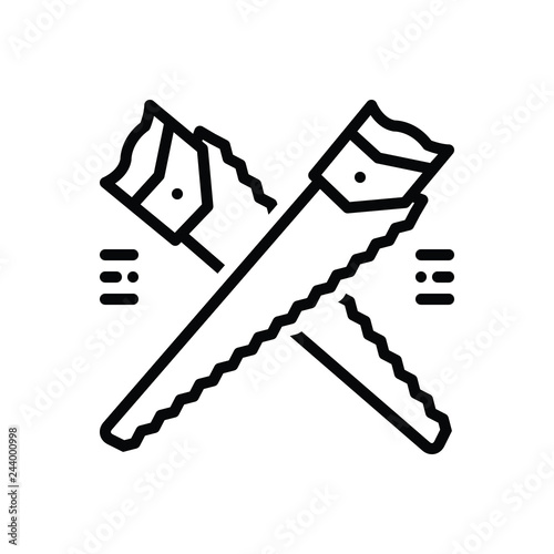 Black line icon for Construction