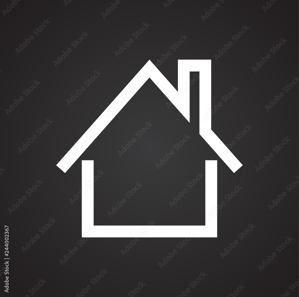 Home icon on black background for graphic and web design, Modern simple vector sign. Internet concept. Trendy symbol for website design web button or mobile app Home icon on black background for graphic and web design, Modern simple vector sign. Internet concept. Trendy symbol for website design web button or mobile app