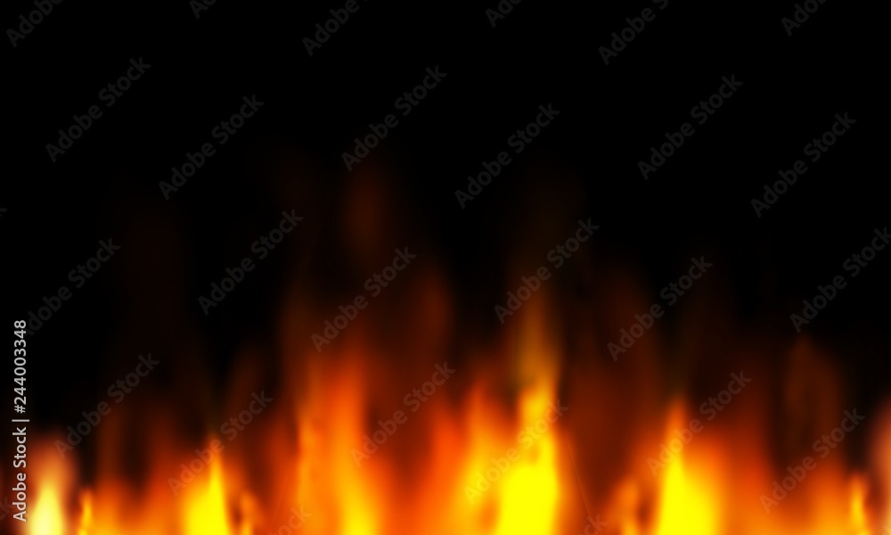 Fire, fire on a dark background, thick smoke. Night view of the disaster of the fire. Abstract background with fire and smoke. Fire, fire on a dark background, thick smoke. Night view of the disaster of the fire. Abstract background with fire and smoke.