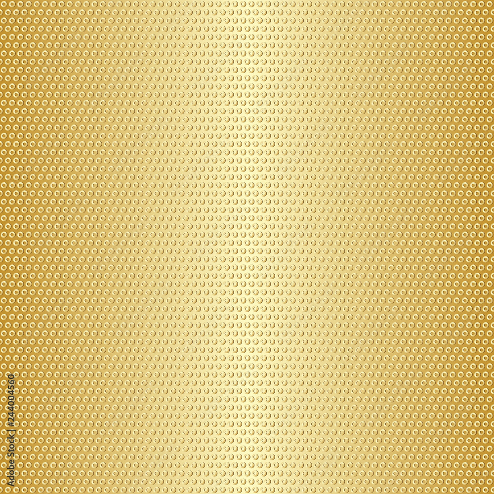 Shiny gold gradient metal seamless dotted pattern Shiny gold gradient metal seamless dotted pattern