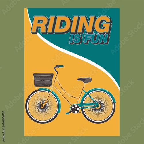 Bicycle Poster Vector Illustration - Vector