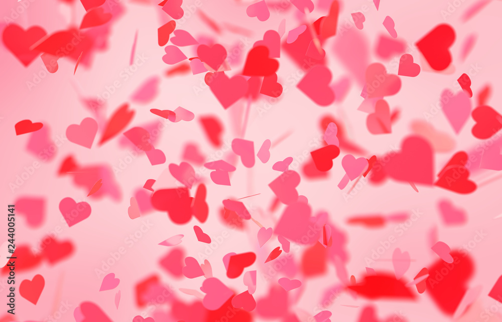 Falling hearts for Valentine’s day Falling hearts for Valentine’s day