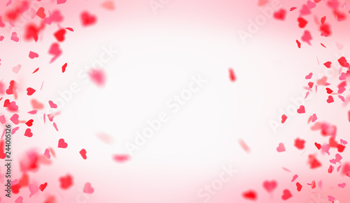 Vászonkép Falling hearts for Valentine’s day