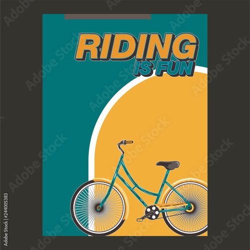 Bicycle slogan graphic for t-shirt  vectors. - Vector