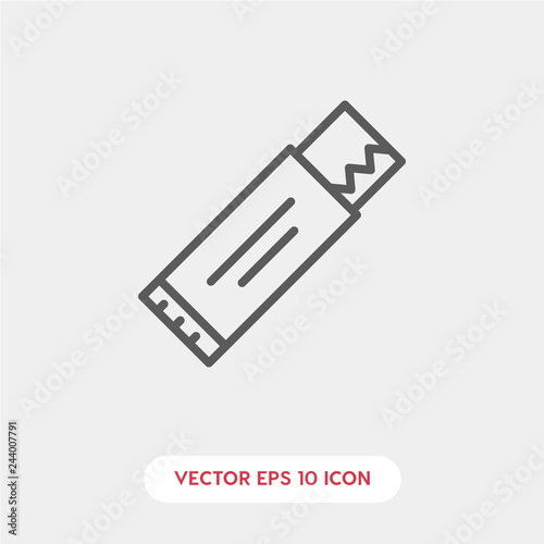 chew gum icon. chew gum vector symbol. Linear style sign for mobile concept and web design. chew gum symbol illustration. Pixel vector graphics - Vector	