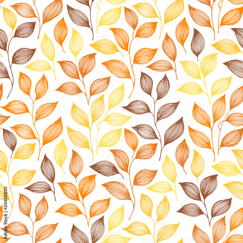 Wrapping tea leaves pattern seamless vector illustration. Wrapping tea leaves pattern seamless vector illustration.