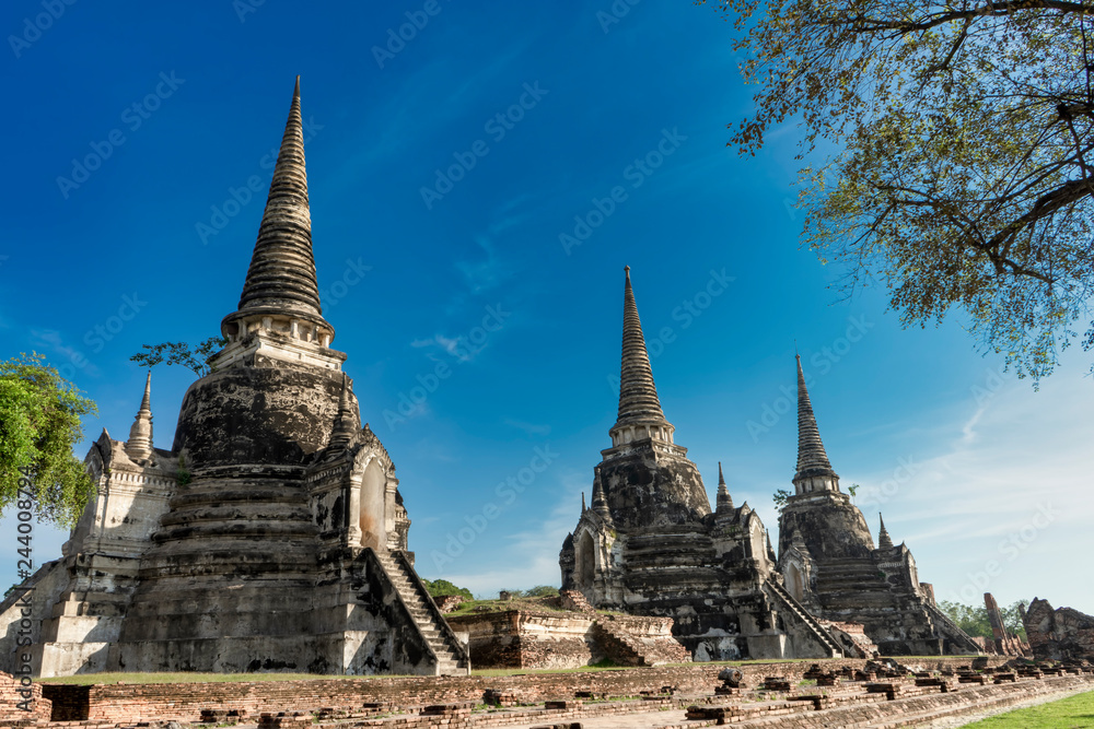 Pagoda in the temple, Ayutthaya Province.