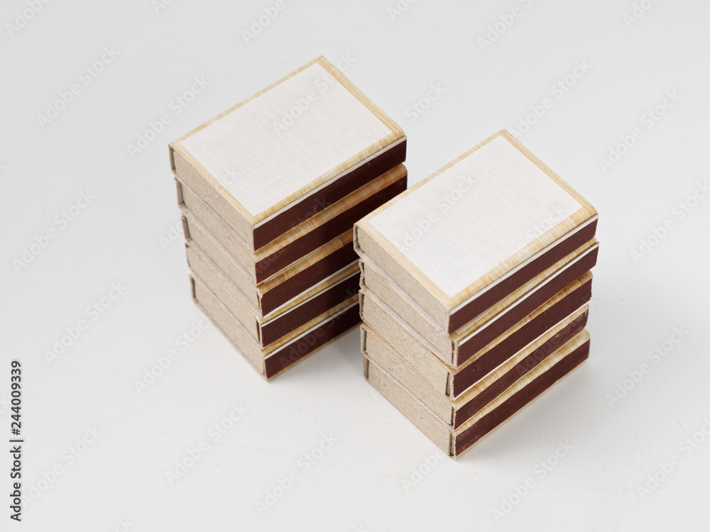 matches sulfur in a cardboard box on a white background. matches sulfur in a cardboard box on a white background.