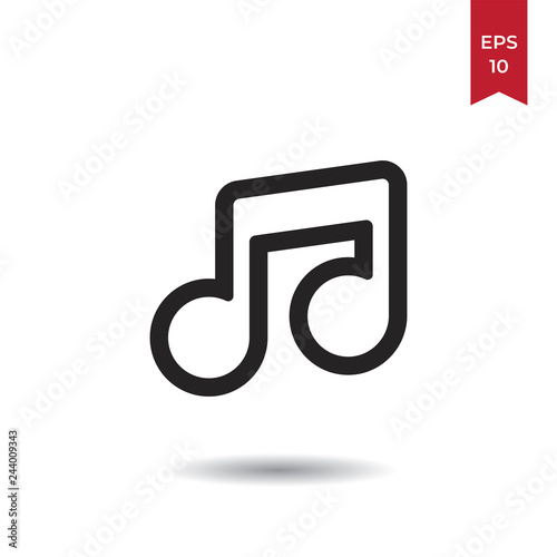 Musical note vector icon